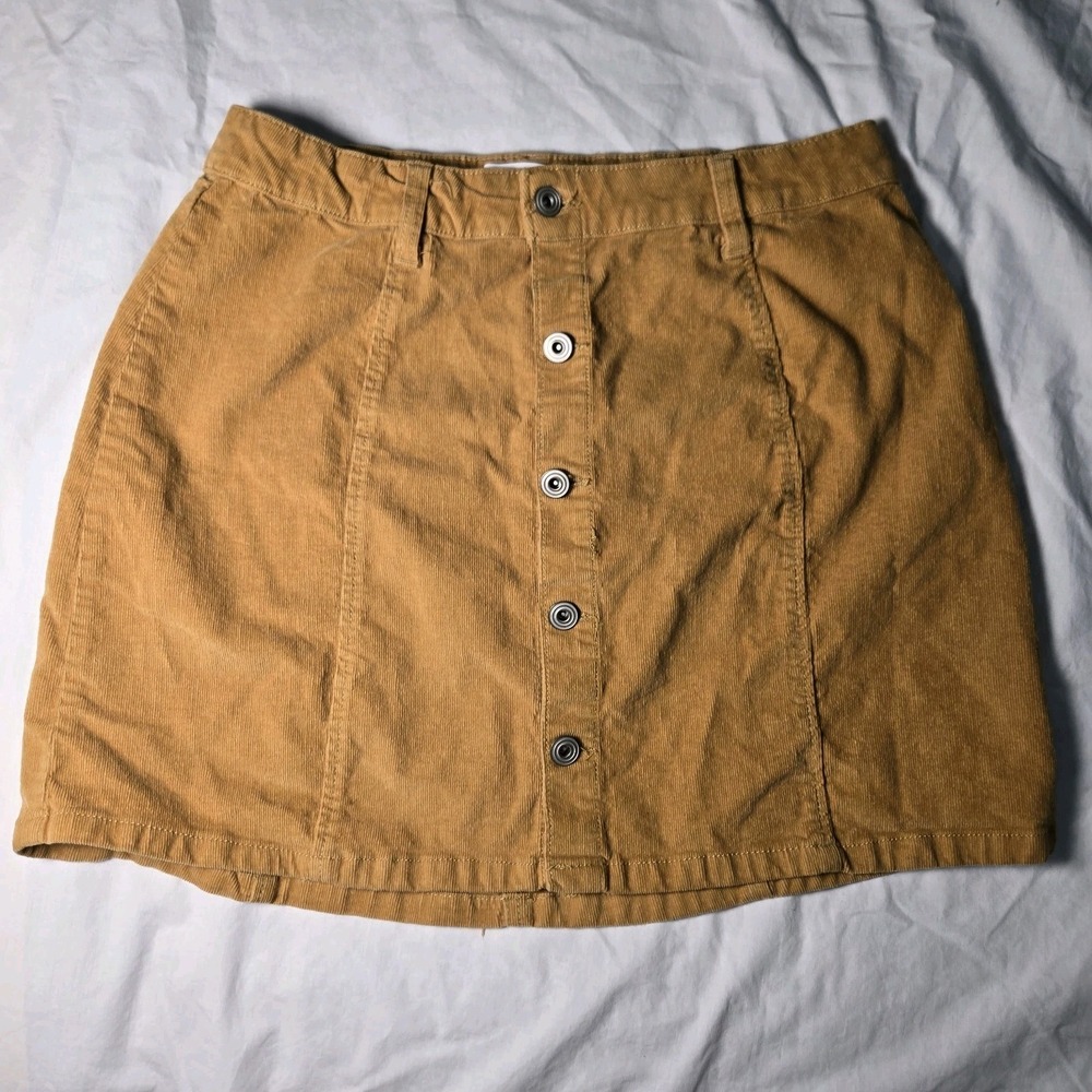 RE Generation by Celebrity Pink Corduroy Skirt Sz 13/31 Waist‎ Honey Mustard EUC